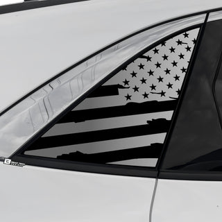 Buy distressed-black Quarter Window American Flag Vinyl Decal Stickers Fits Ford Escape 2020-2024