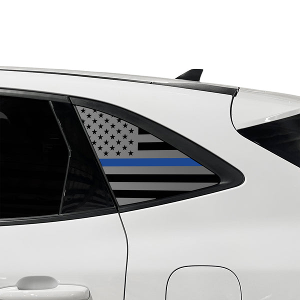 American Flag Quarter Window Decal for Ford Escape 2020-2026 – Precut Matte Black Vinyl