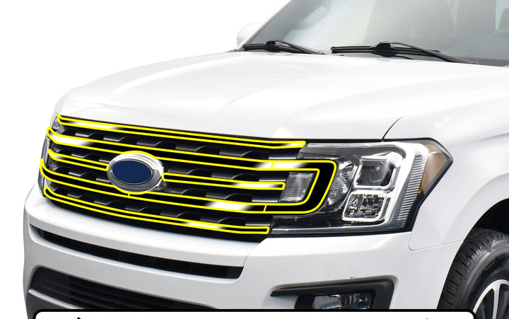 Fits Ford Expedition MAX 2018 - 2024 Vinyl Chrome Delete Sides Front Rear Bumper Trim Blackout Decal Stickers Overlay Film - Bogar Tech Designs