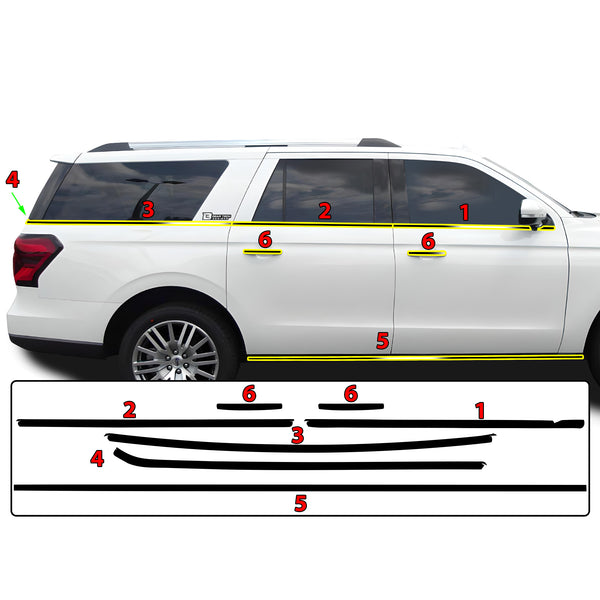 Chrome Delete Blackout Vinyl for 2018-21 Ford Expedition Chrome Delete Blackout Vinyl for 2018-21 Ford Expedition