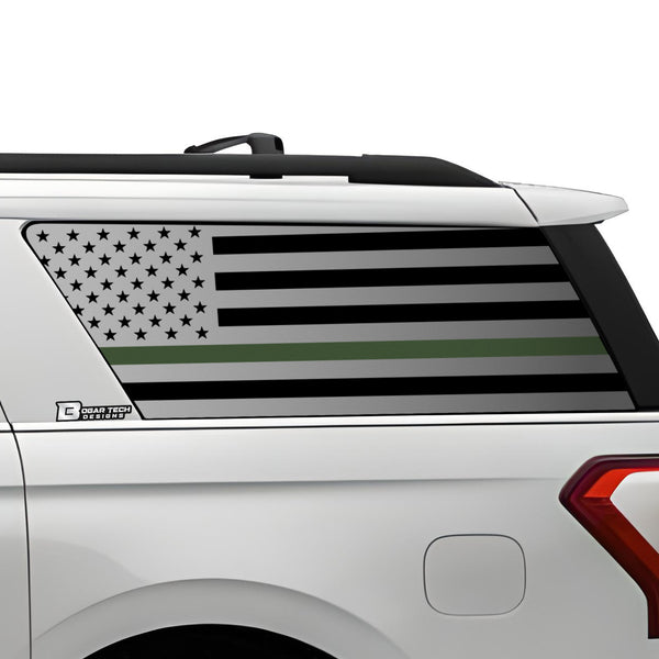 American Flag Window Vinyl Decal Stickers Fits Ford Expedition 2018-2024