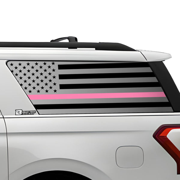 American Flag Window Vinyl Decal Stickers Fits Ford Expedition 2018-2024