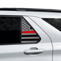 Precut American Flag Rear Side Quarter Window Decal Stickers Fits Ford Explorer 2020-2026