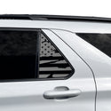 Precut American Flag Rear Side Quarter Window Decal Stickers Fits Ford Explorer 2020-2026