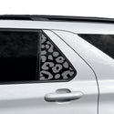 Precut Leopard Cheetah Print Rear Side Quarter Window Decal Stickers Fits Ford Explorer 2020-2026