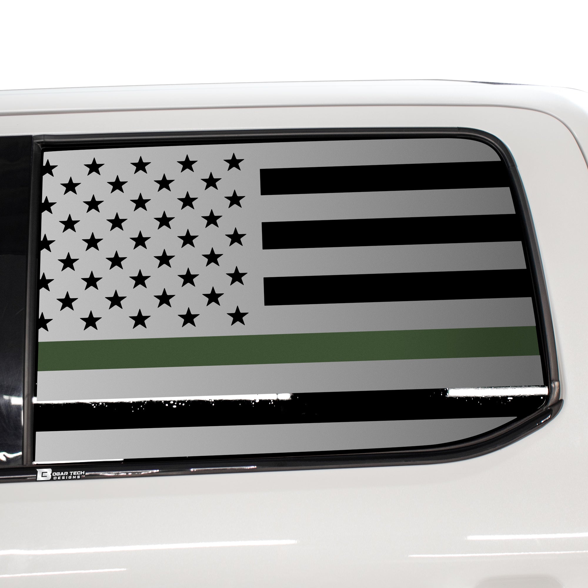 American Flag Rear Side Window Vinyl Decal Stickers Fits Ford F - 150 F150 2015 - 2025 - Bogar Tech Designs