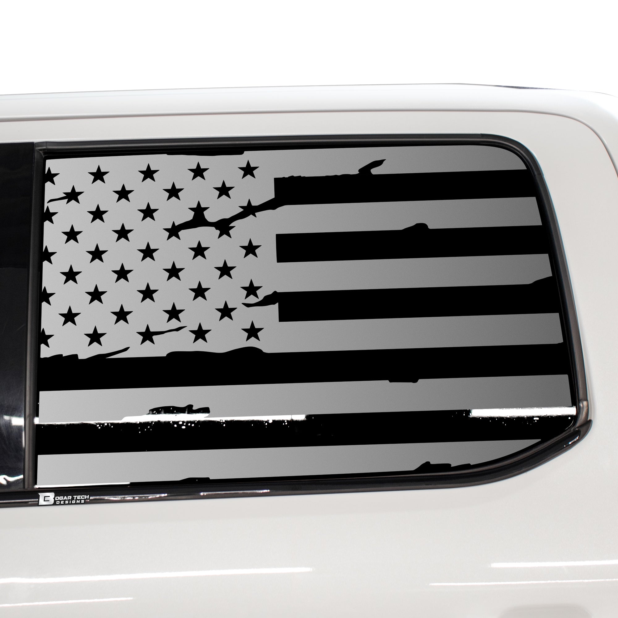 American Flag Rear Side Window Vinyl Decal Stickers Fits Ford F - 150 F150 2015 - 2025 - Bogar Tech Designs