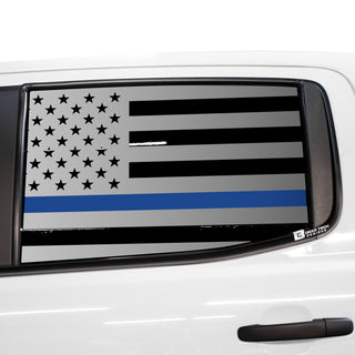 Buy thin-blue-line American Flag Rear Side Window Vinyl Decal Stickers Fits Ford Ranger 2019-2024