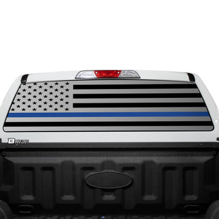 Buy thin-blue-line American Flag Rear Window Windshield Vinyl Decal Stickers Fits Ford Ranger 2019-2023