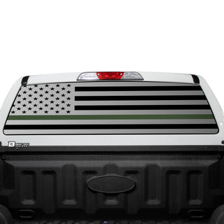 Buy thin-green-line American Flag Rear Window Windshield Vinyl Decal Stickers Fits Ford Ranger 2019-2023