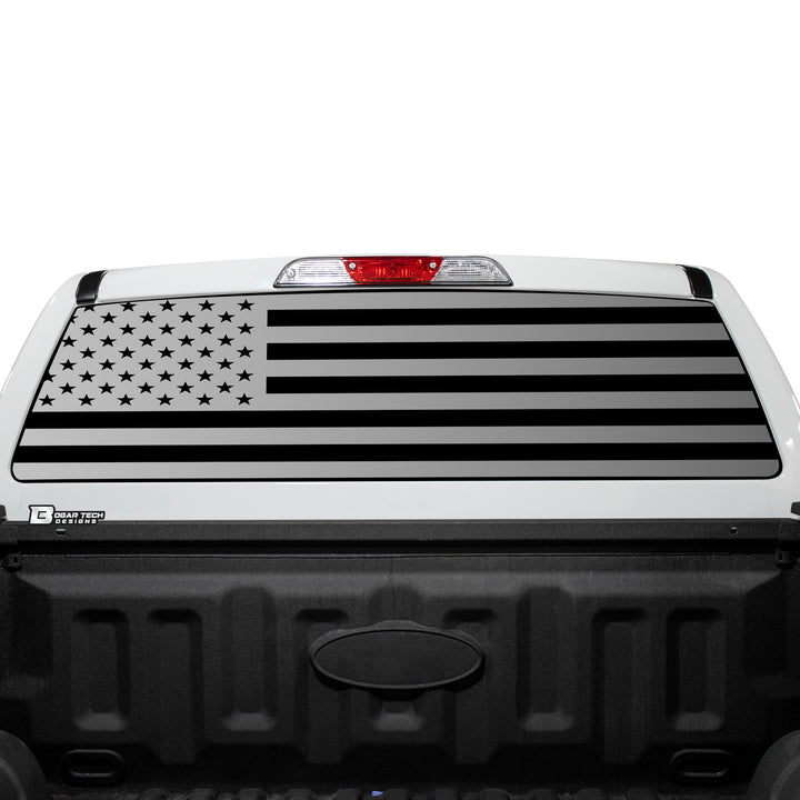 American Flag Rear Window Windshield Vinyl Decal Stickers Fits Ford Ranger 2019 - 2025 - Bogar Tech Designs