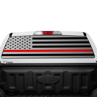 Buy thin-red-line American Flag Rear Window Windshield Vinyl Decal Stickers Fits Ford Ranger 2019-2023