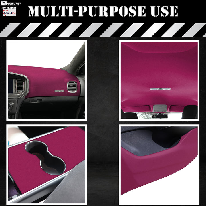 ShieldMe PREMIUM Velvet Fabric Upholstery Automotive Wrap Film Sheet For Dashboard Door Panel Trim Center Console Roof Headliner - Bogar Tech Designs
