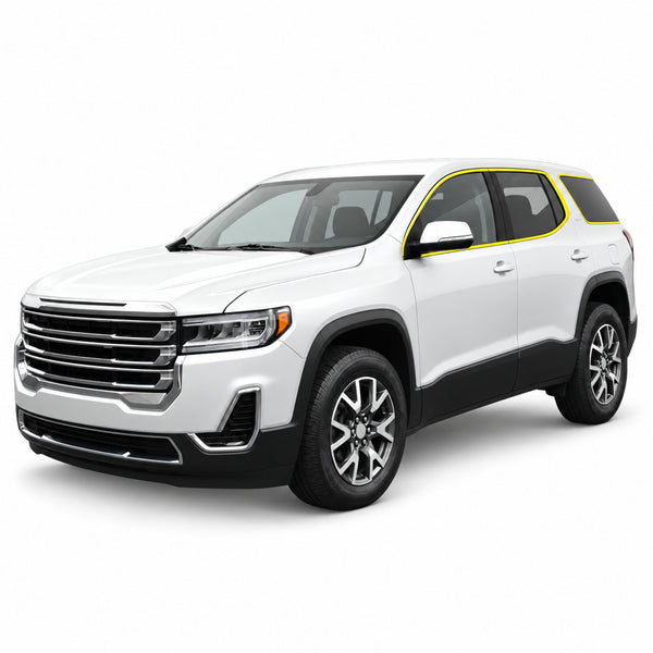 GMC Acadia 2017-2023 Blackout Chrome Delete Kit - Precut Gloss Black Vinyl Overlays