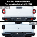 Amber Delete Taillight Precut Smoked PPF Tint Kit Film Overlay Fits Jeep Gladiator 2020 2021 2022 2023 2024