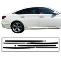 Vinyl Chrome Delete Wheel Side Window Trim Blackout Decal Stickers Overlay Film Fits Honda Accord Sedan 2018-2022