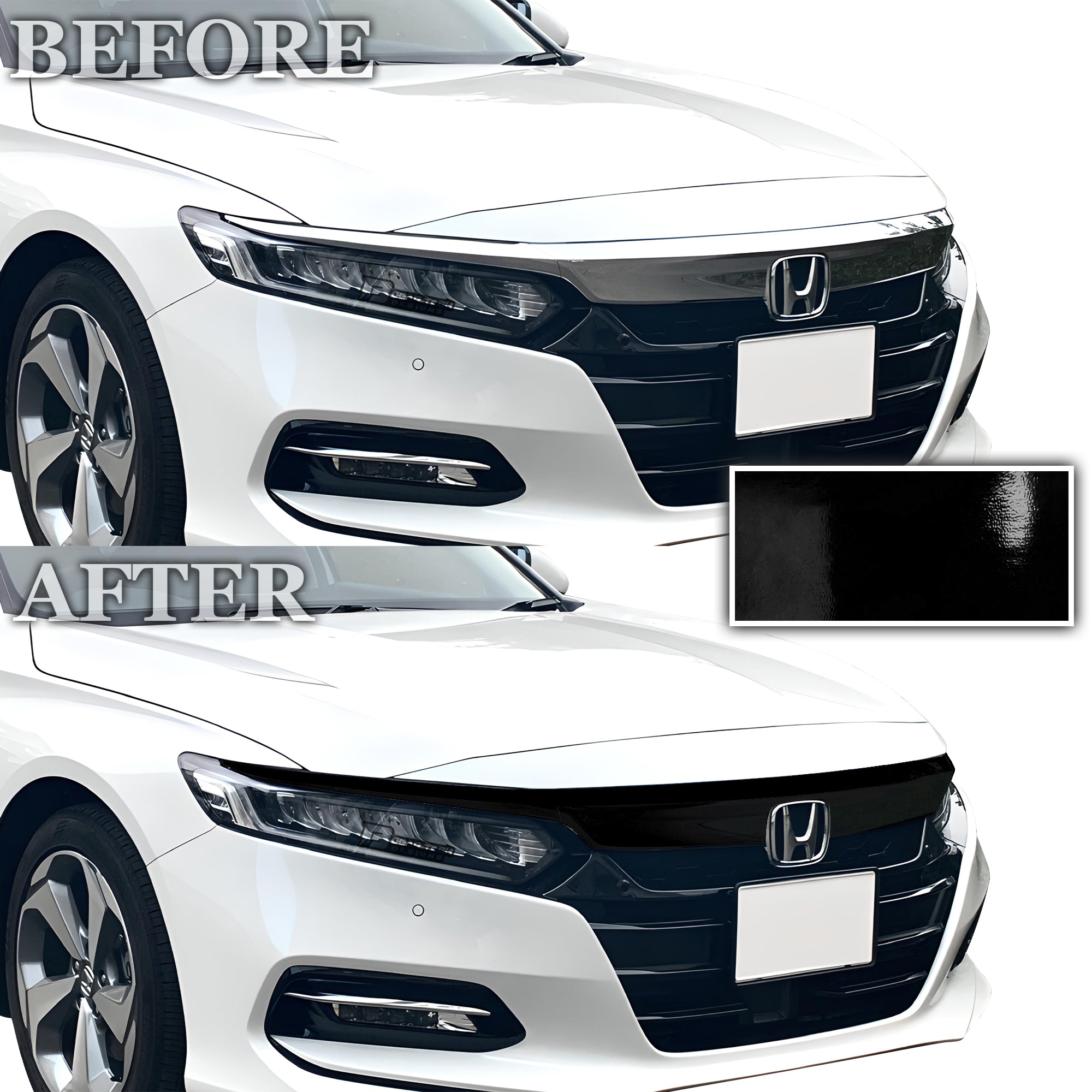 Vinyl Chrome Delete Blackout Decal Stickers Overlay Film Fits Honda Accord Sedan 2018 - 2022 - Bogar Tech Designs