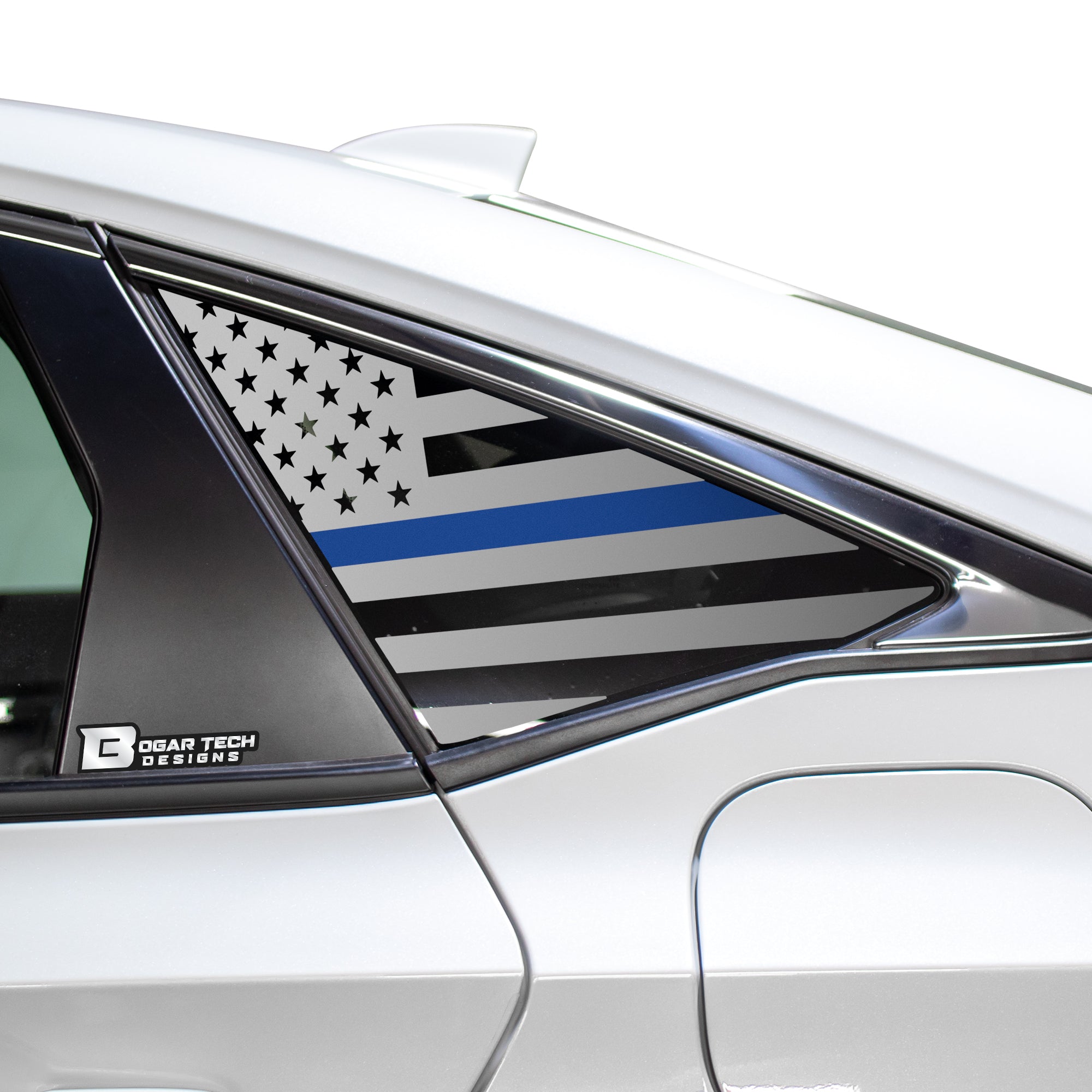 American Flag Rear Side Quarter Window Precut Decals Fits Honda Civic Sedan 2022 - 2025 - Bogar Tech Designs