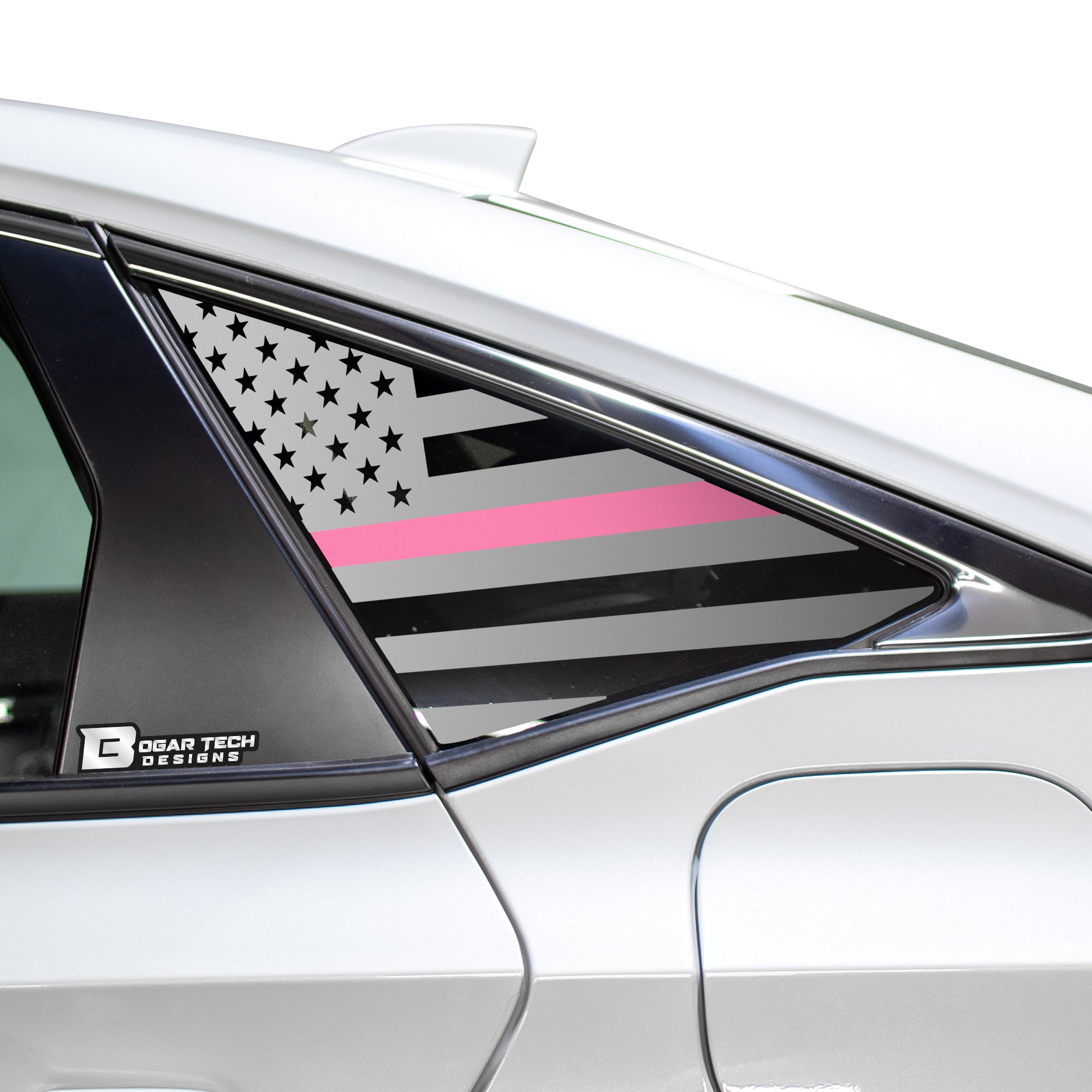 American Flag Rear Side Quarter Window Precut Decals Fits Honda Civic Sedan 2022 - 2025 - Bogar Tech Designs