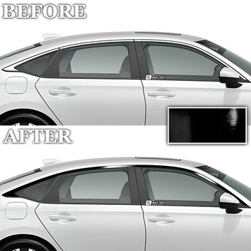 Chrome Delete Blackout Overlay Vinyl KK Kit For Honda Civic 2016 2017