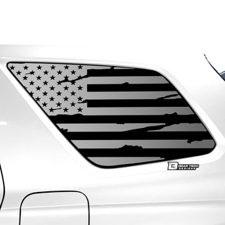 Buy distressed-black Quarter Window American Flag Vinyl Decal Stickers Fits Honda Pilot 2023 2024 2025