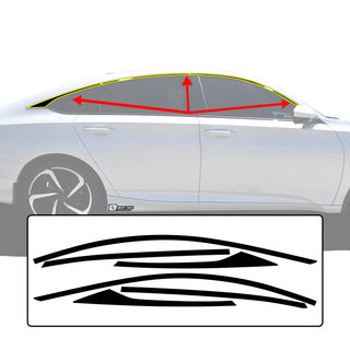 Honda accord 2018 2022 side window chrome delete main gloss black