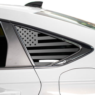 Honda accord 2023 quarter window american flag main matte black
