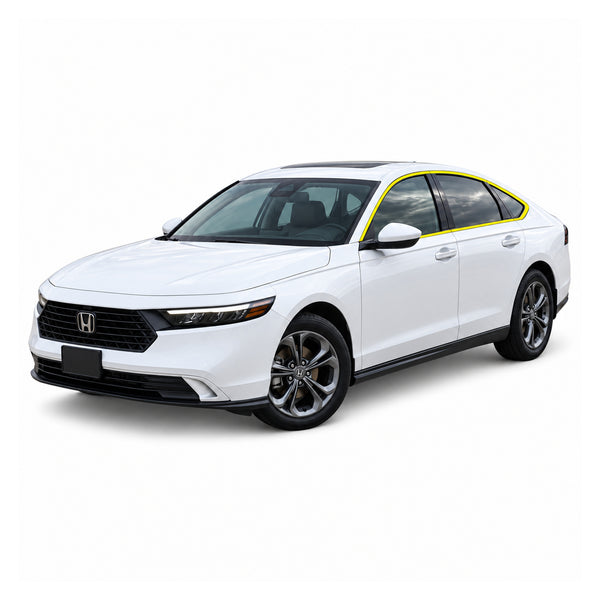 Honda Accord Sedan 2023-2026 Window Trim Blackout Chrome Delete Kit – Precut Gloss Black Vinyl Overlays