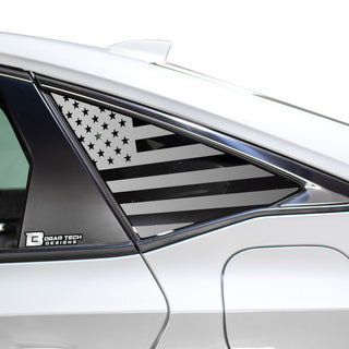 Honda civic sedan 2022 2023 quarter window american flag decal main matte black