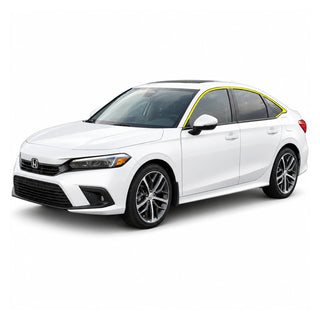 Honda Civic Sedan 2022-2026 Window Trim Blackout Chrome Delete Kit – Precut Gloss Black Vinyl Overlays
