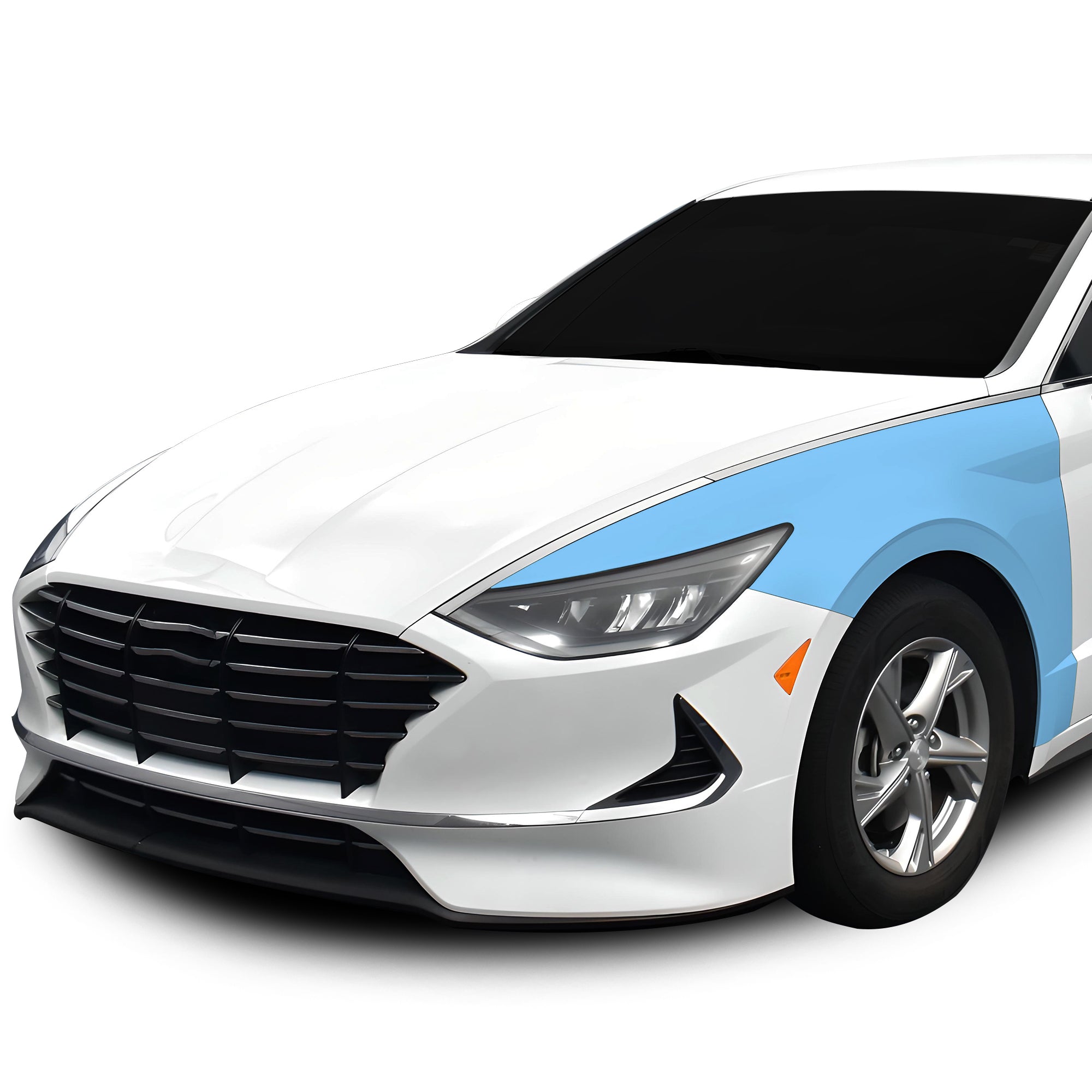 Fits Hyundai Sonata Hybrid 2021 - 2023 Precut Premium Paint Protection Film Clear Bra PPF Decal Film Kit Cover - Bogar Tech Designs