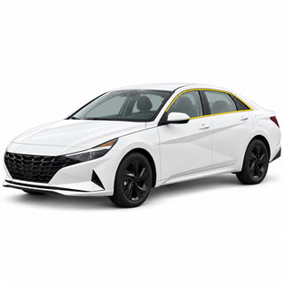 Hyundai Elantra 2021-2026 Blackout Chrome Delete Kit - Precut Gloss Black Vinyl Overlays