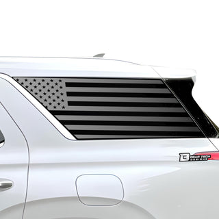 Hyundai palisade 20 22 quarter window american flag decal main matte black 868cb088 ad81 48d2 aad6 19bfbf418b09
