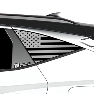 Hyundai tucson 2022 2023 quarter window american flag main matte black