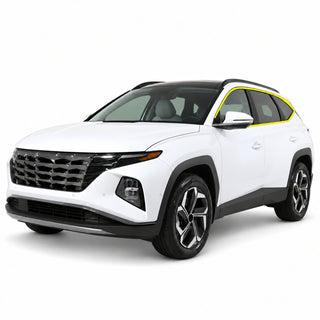 Hyundai Tucson 2022-2026 Window Trim Blackout Chrome Delete Kit – Precut Gloss Black Vinyl Overlays