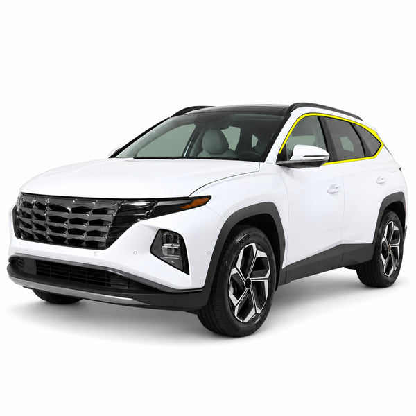 Hyundai Tucson 2022-2026 Window Trim Blackout Chrome Delete Kit – Precut Gloss Black Vinyl Overlays