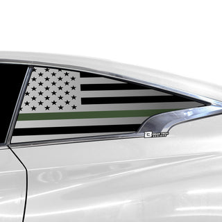 Buy thin-green-line Quarter Window American Flag Vinyl Decal Stickers Fits Infiniti Q60 2017-2022