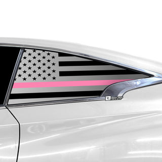 Buy thin-pink-line Quarter Window American Flag Vinyl Decal Stickers Fits Infiniti Q60 2017-2022