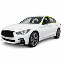 Infiniti Q50 2018-2024 Window Trim Blackout Chrome Delete Kit – Precut Gloss Black Vinyl Overlays