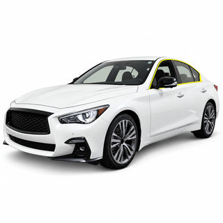 Infiniti Q50 2018-2024 Window Trim Blackout Chrome Delete Kit – Precut Gloss Black Vinyl Overlays