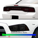 Full Headlight Taillight Precut Smoked PPF Tint Kit Film Overlay Fits Dodge Charger 2011-2014