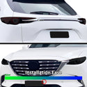 Full Headlight Taillight Precut Smoked PPF Tint Kit Film Overlay Fits Mazda CX-9 2016-2023