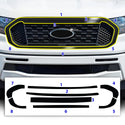 Vinyl Chrome Delete Grille Blackout Decal Stickers Overlay Film Fits Ford Ranger 2019-2023