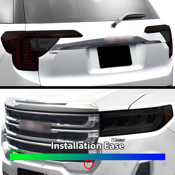 Full Headlight Taillight Precut Smoked PPF Tint Kit Overlay Film Fits GMC Acadia 2020-2023