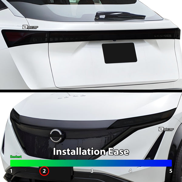 Full Headlight Taillight Precut Smoked PPF Tint Kit Film Overlay Fits Nissan Ariya 2023