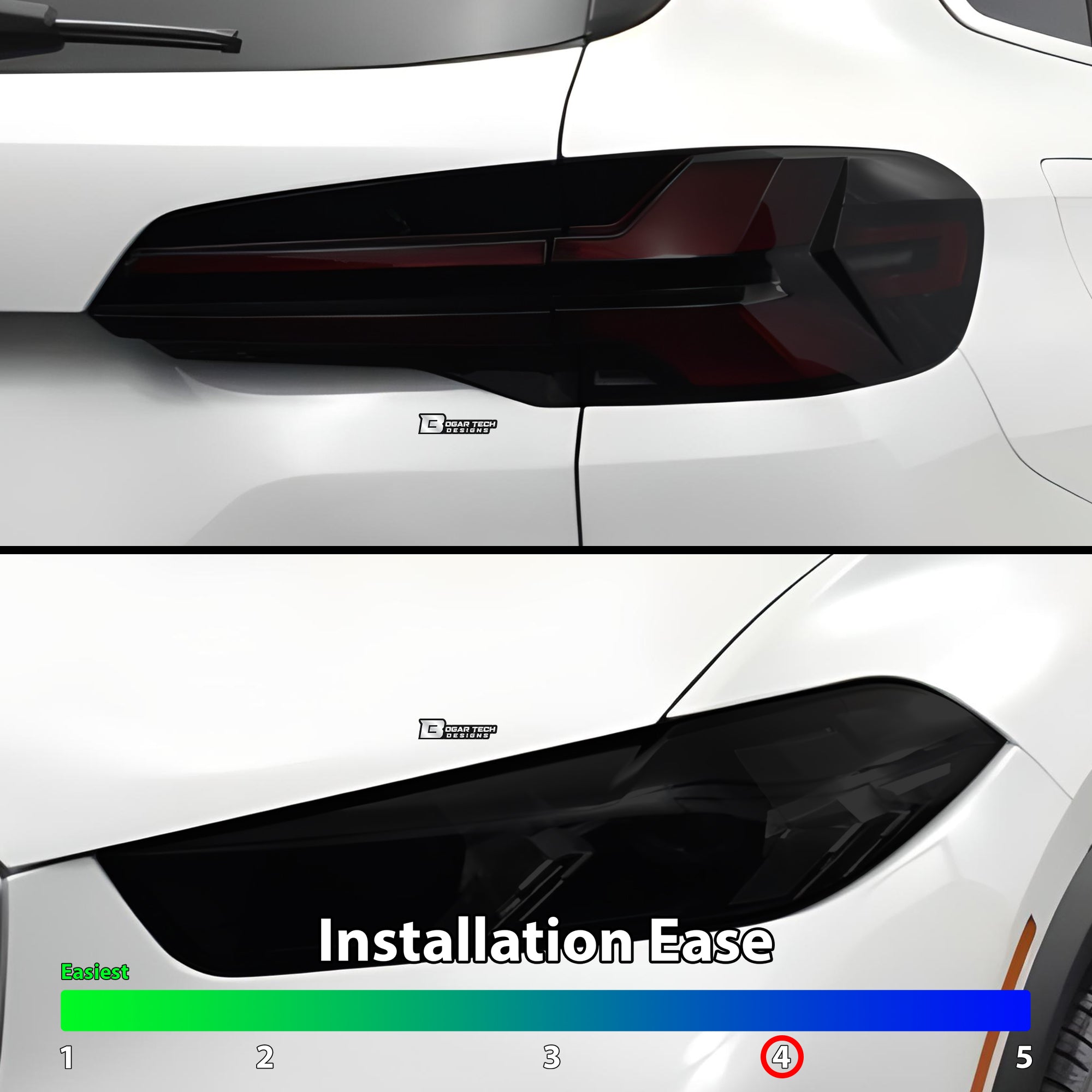 Full Headlight Taillight Precut Smoked PPF Tint Kit Film Overlay Fits BMW X5 2023 - 2025 - Bogar Tech Designs