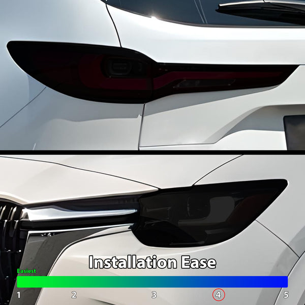 Full Headlight Taillight Precut Smoked PPF Tint Kit Film Overlay Fits Mazda Cx-90 2024-2025