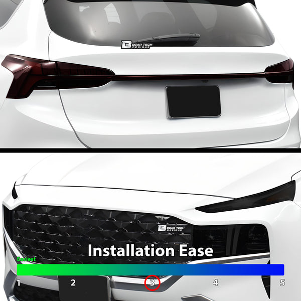 Full Headlight Taillight Precut Smoked PPF Tint Kit Film Overlay Fits Hyundai Santa Fe 2021-2023