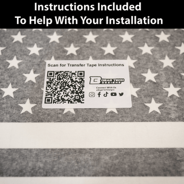 Fits Cadillac Escalade IQ 2025-2026 Quarter Window American Flag Vinyl Decal Stickers - Bogar Tech Designs