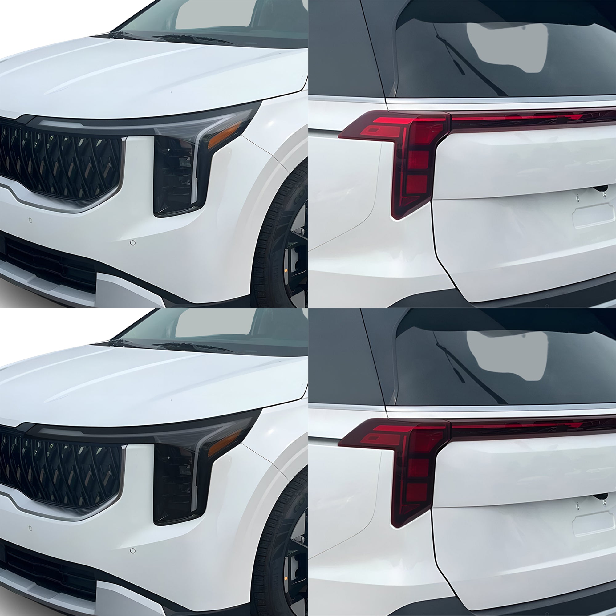KIA Carnival 2025–2026 Dark Smoke Headlight & Taillight Tint Kit – Precut Vinyl Lens Overlays